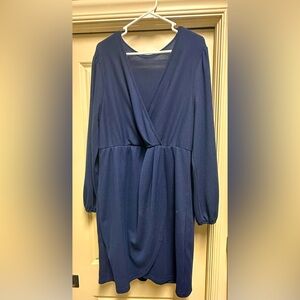 Navy Blue Long Sleeve Dress